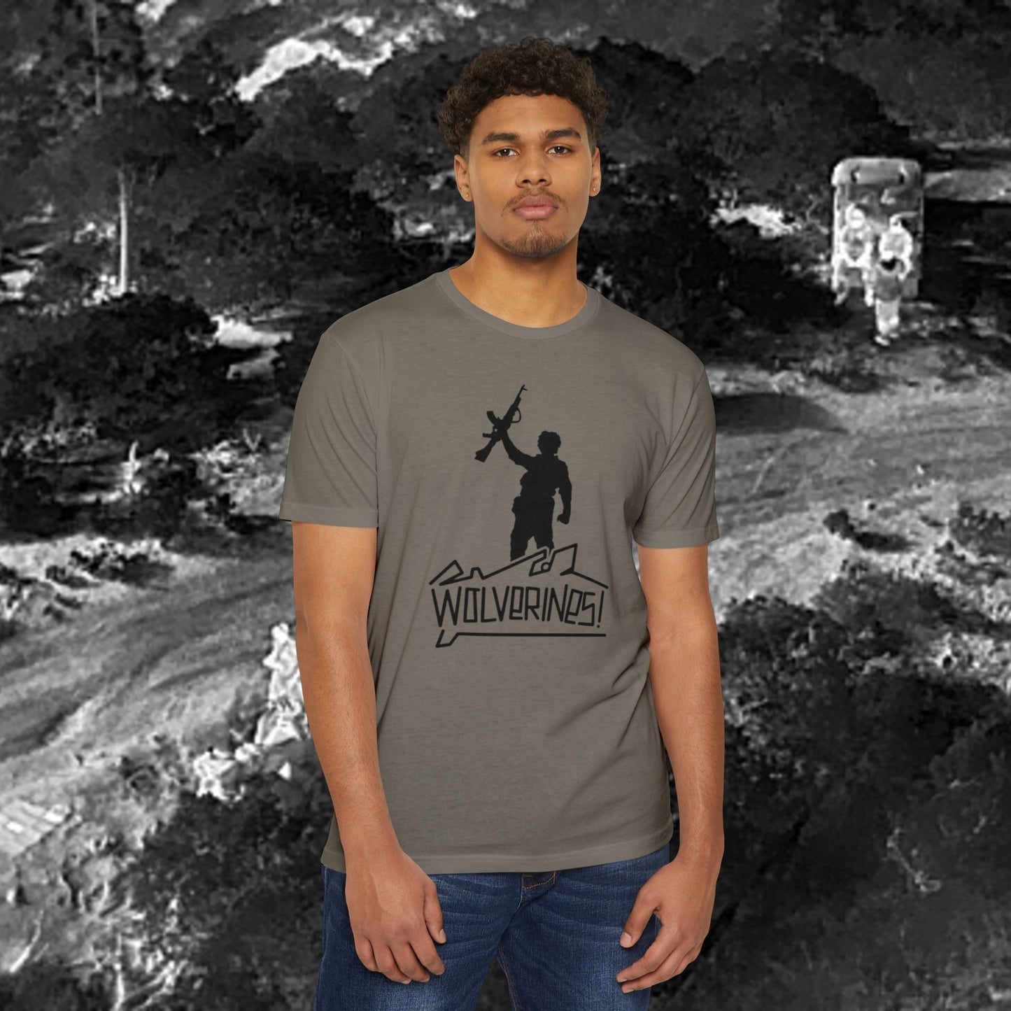 Wolverines T-Shirt Black Graphic (front side print)
