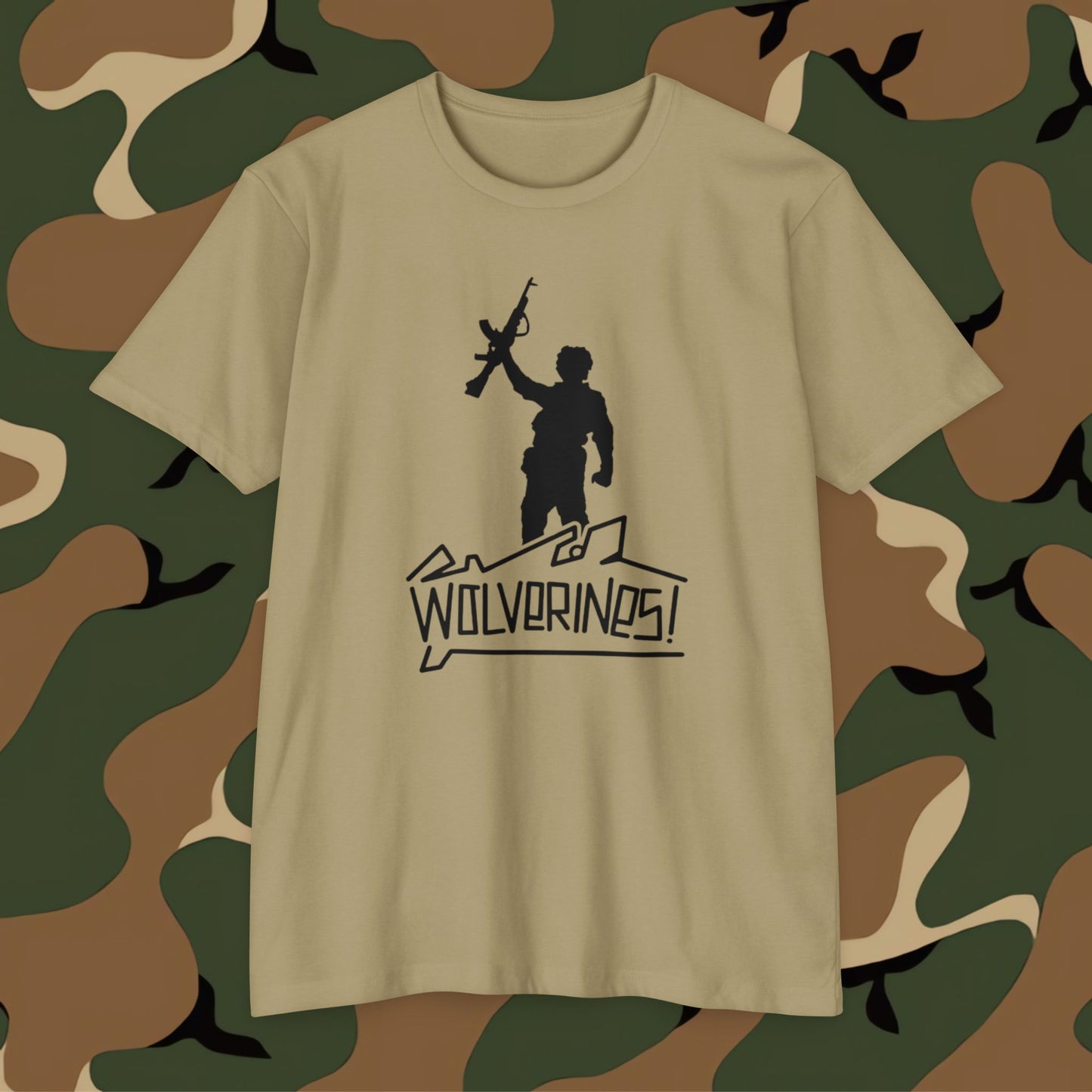 Wolverines T-Shirt Black Graphic (front side print)