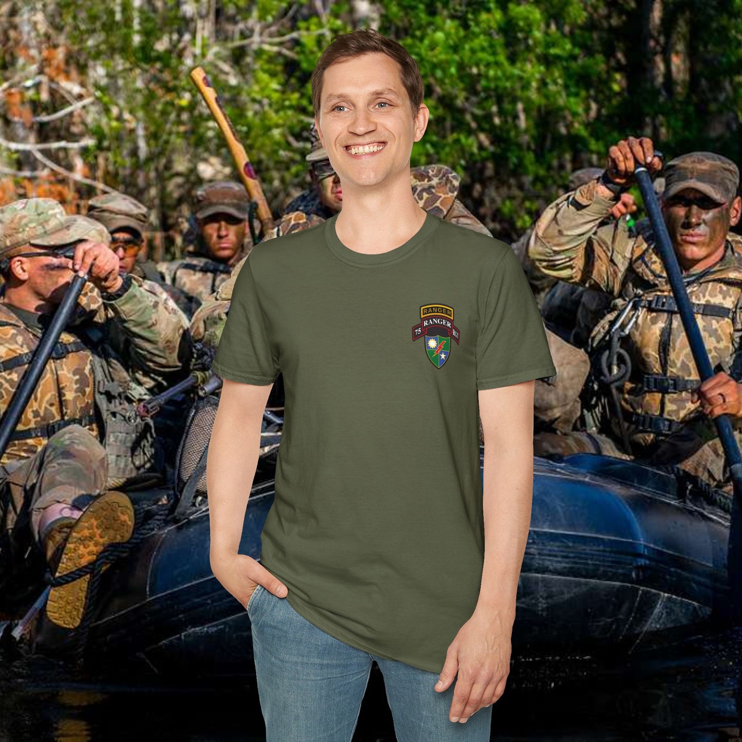 75th Ranger Regiment Left Chest Graphic T-Shirt