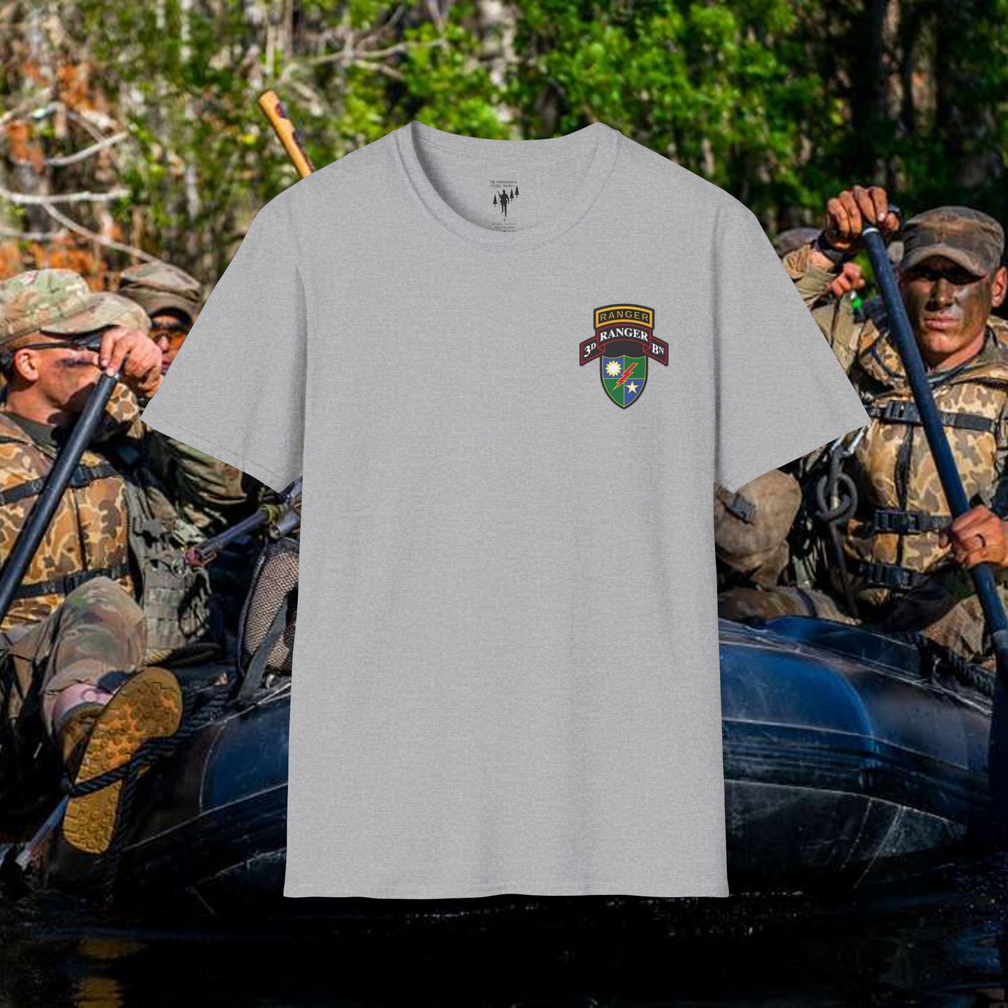 Third Ranger Battalion Left Chest Graphic T-Shirt