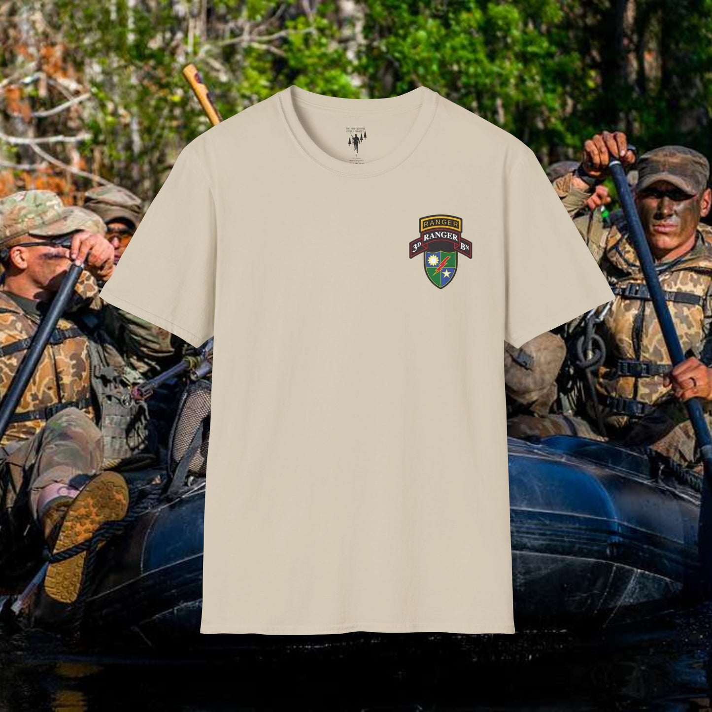 Third Ranger Battalion Left Chest Graphic T-Shirt