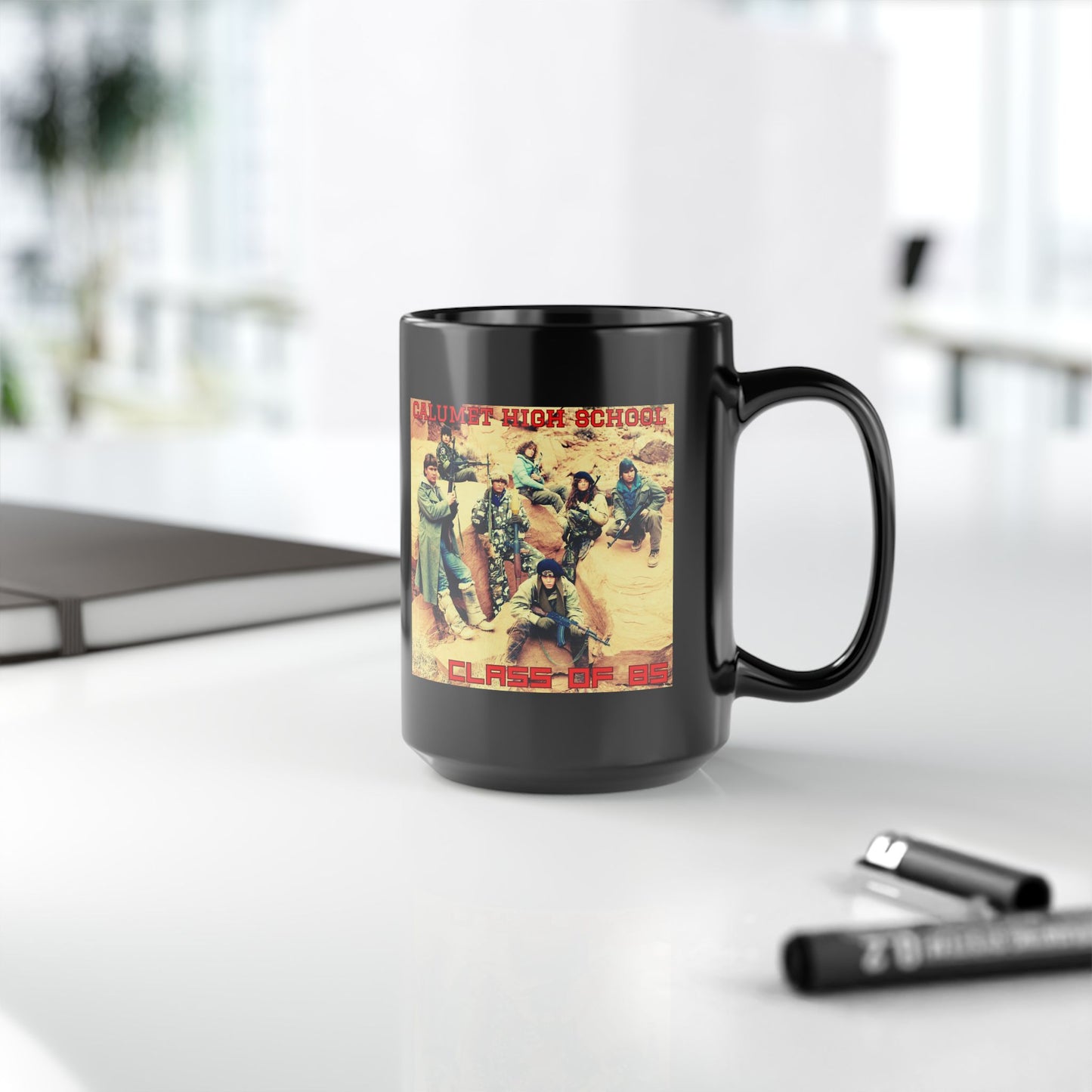 Calumet Class of '85 Mug in midnight black; 11 or 15 oz