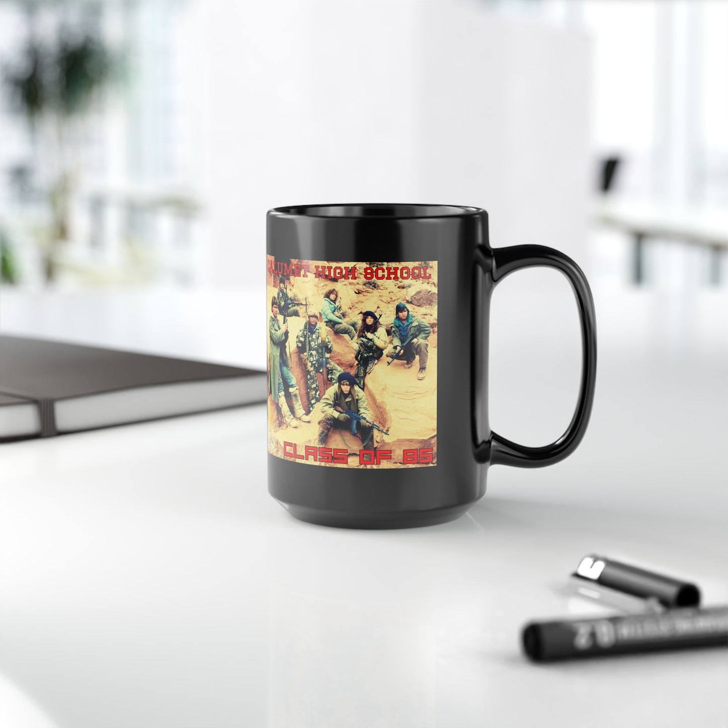 Calumet Class of '85 Mug in midnight black; 11 or 15 oz