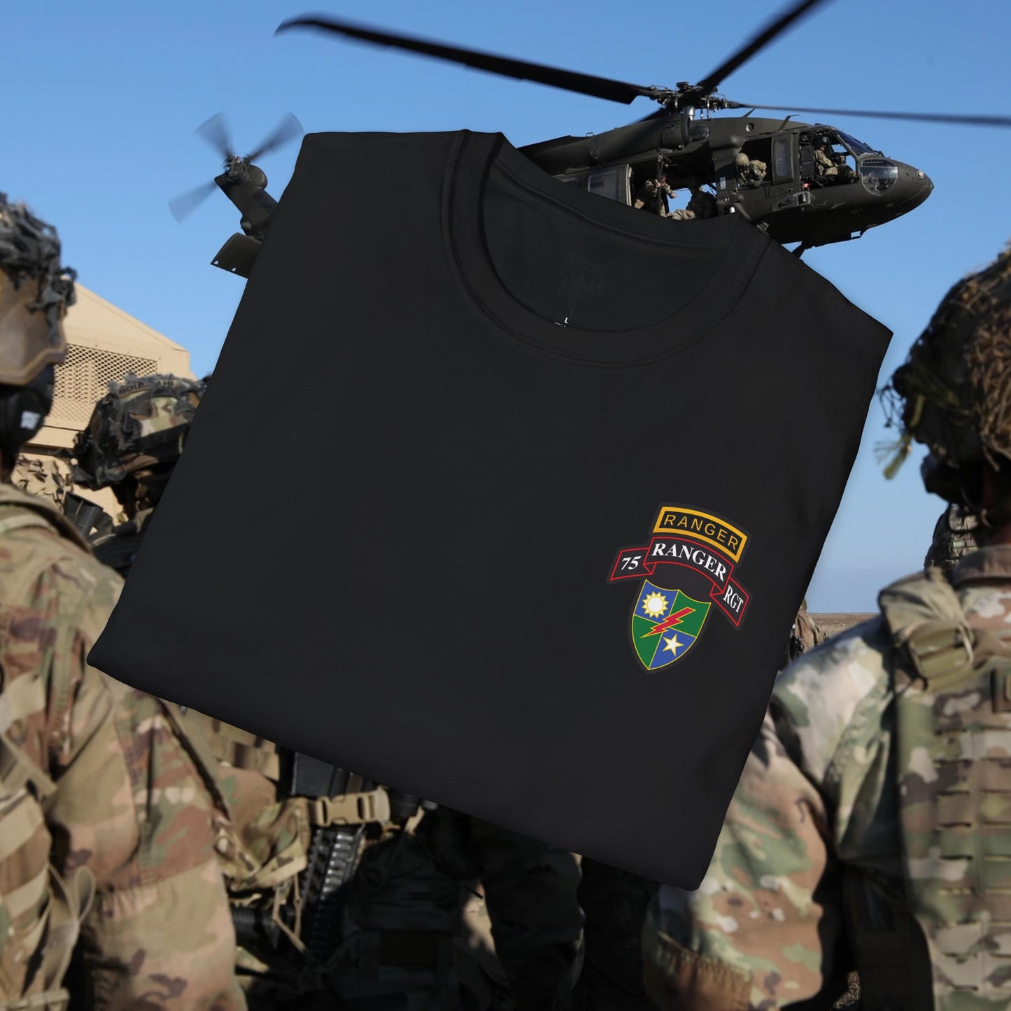 75th Ranger Regiment Left Chest Graphic T-Shirt