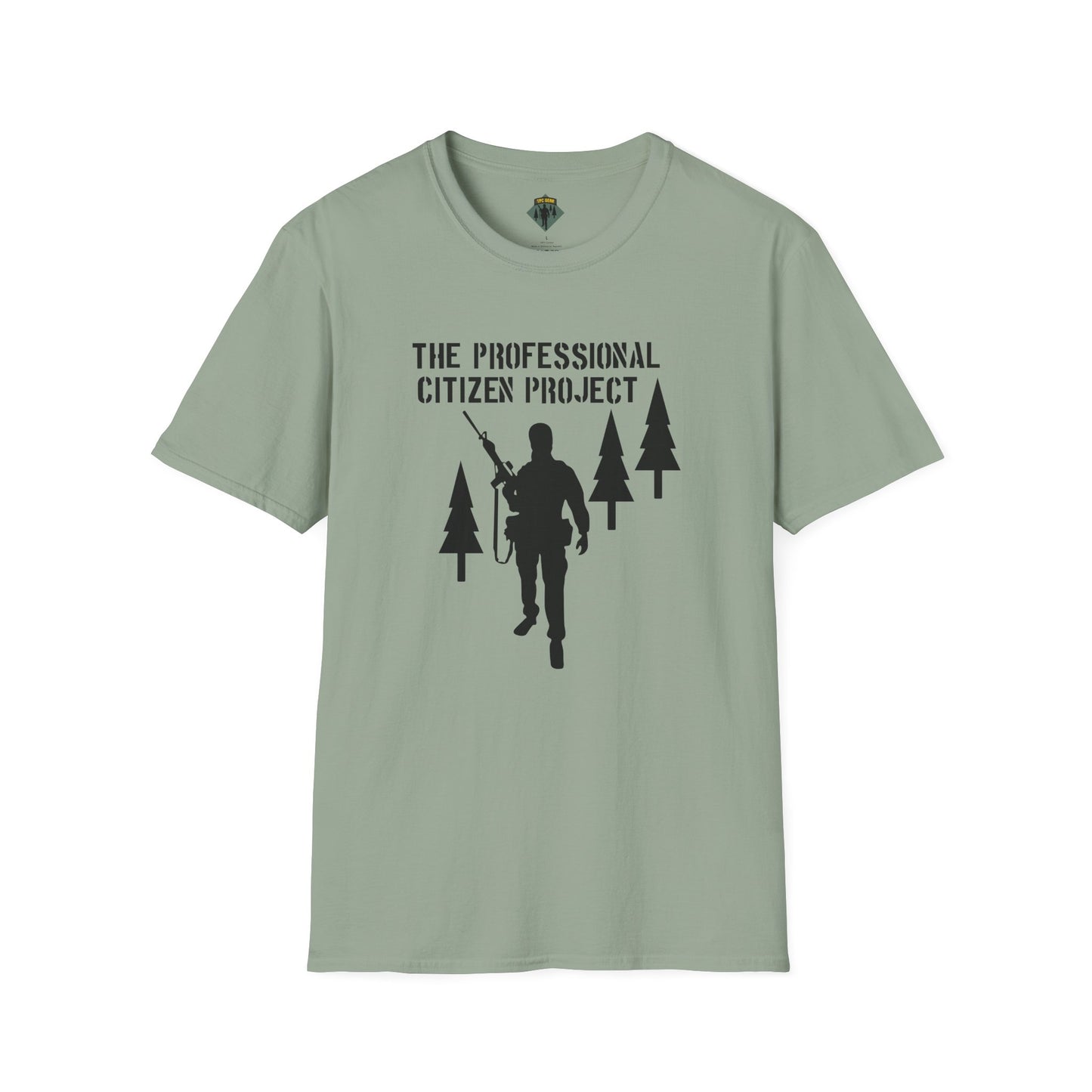 The Professional Citizen Project Unisex Softstyle T-Shirt (Large Front Graphic)