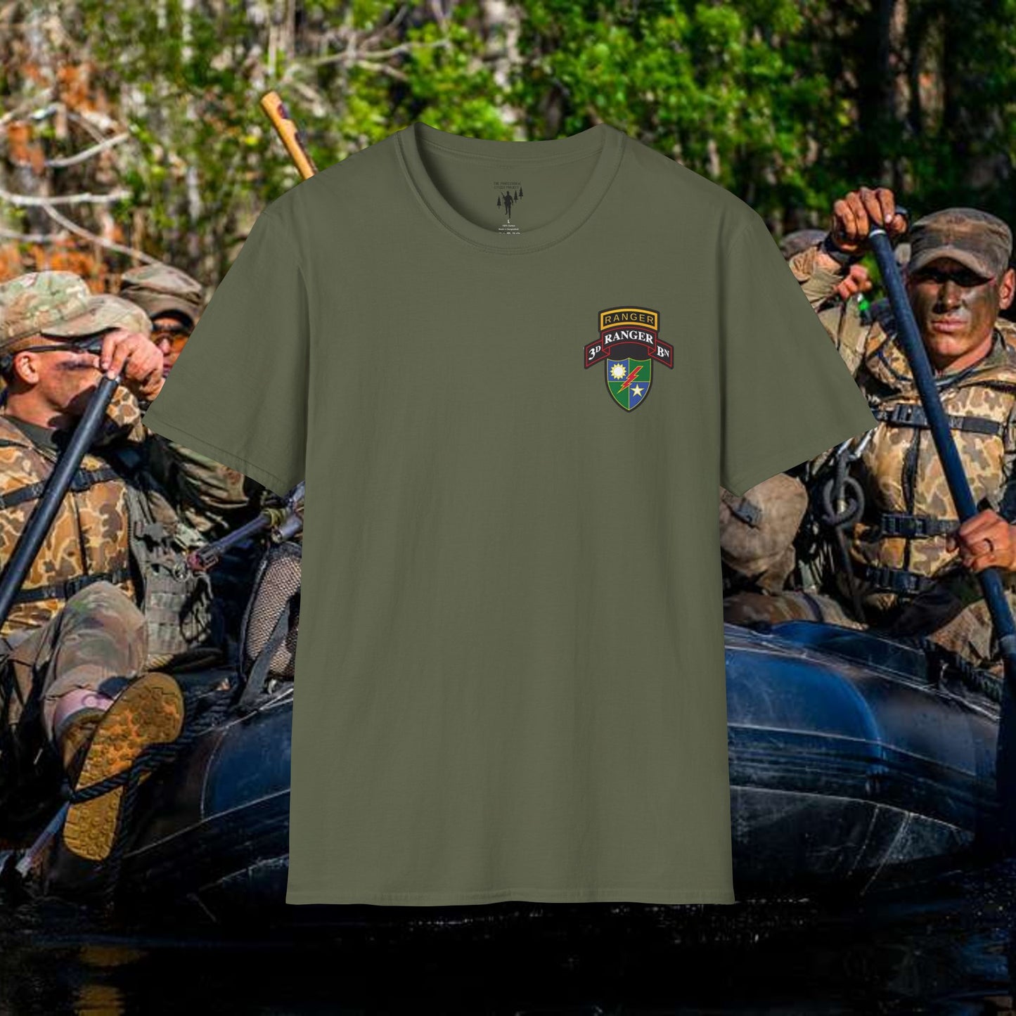 Third Ranger Battalion Left Chest Graphic T-Shirt