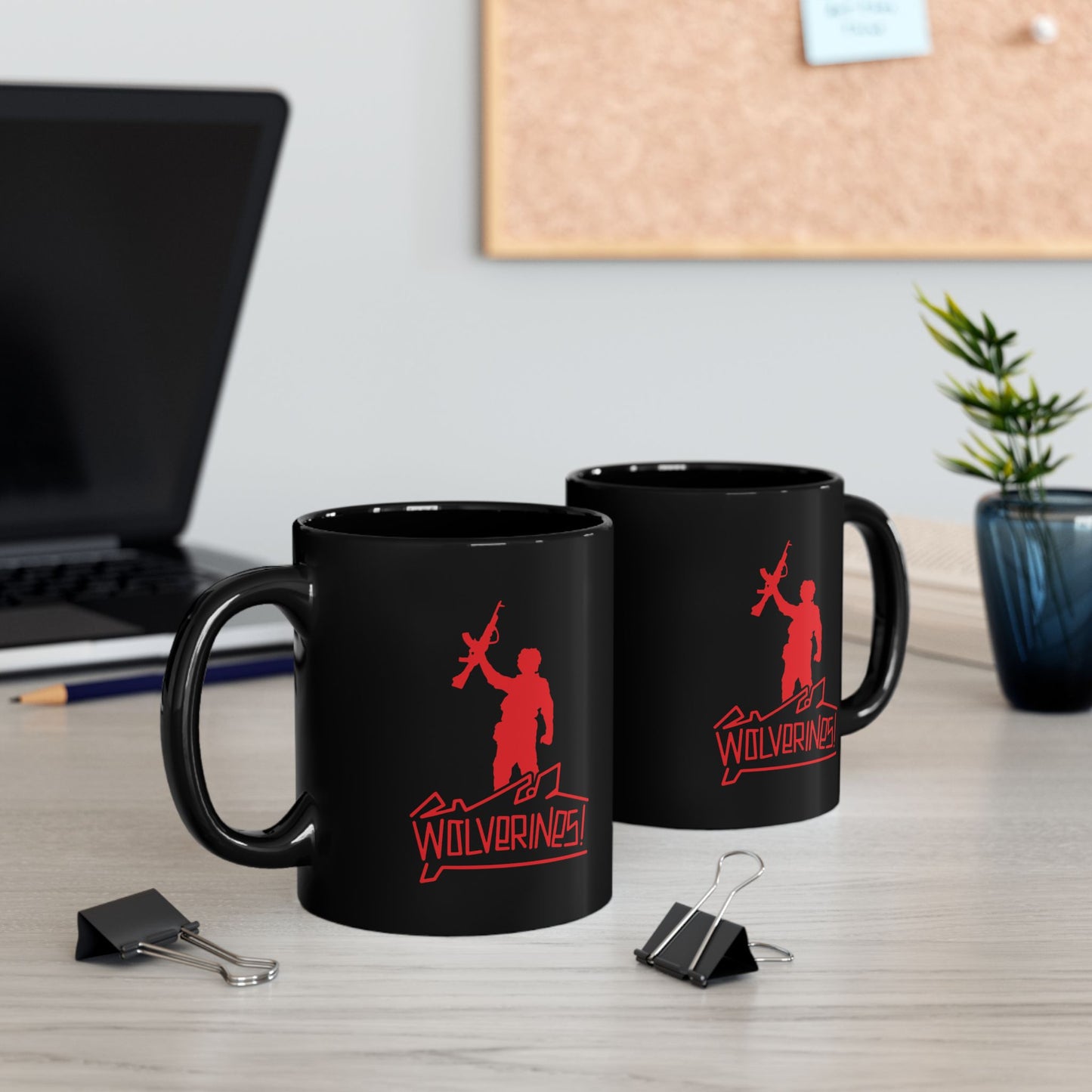 Wolverines Mug in midnight black; 11 or 15 oz