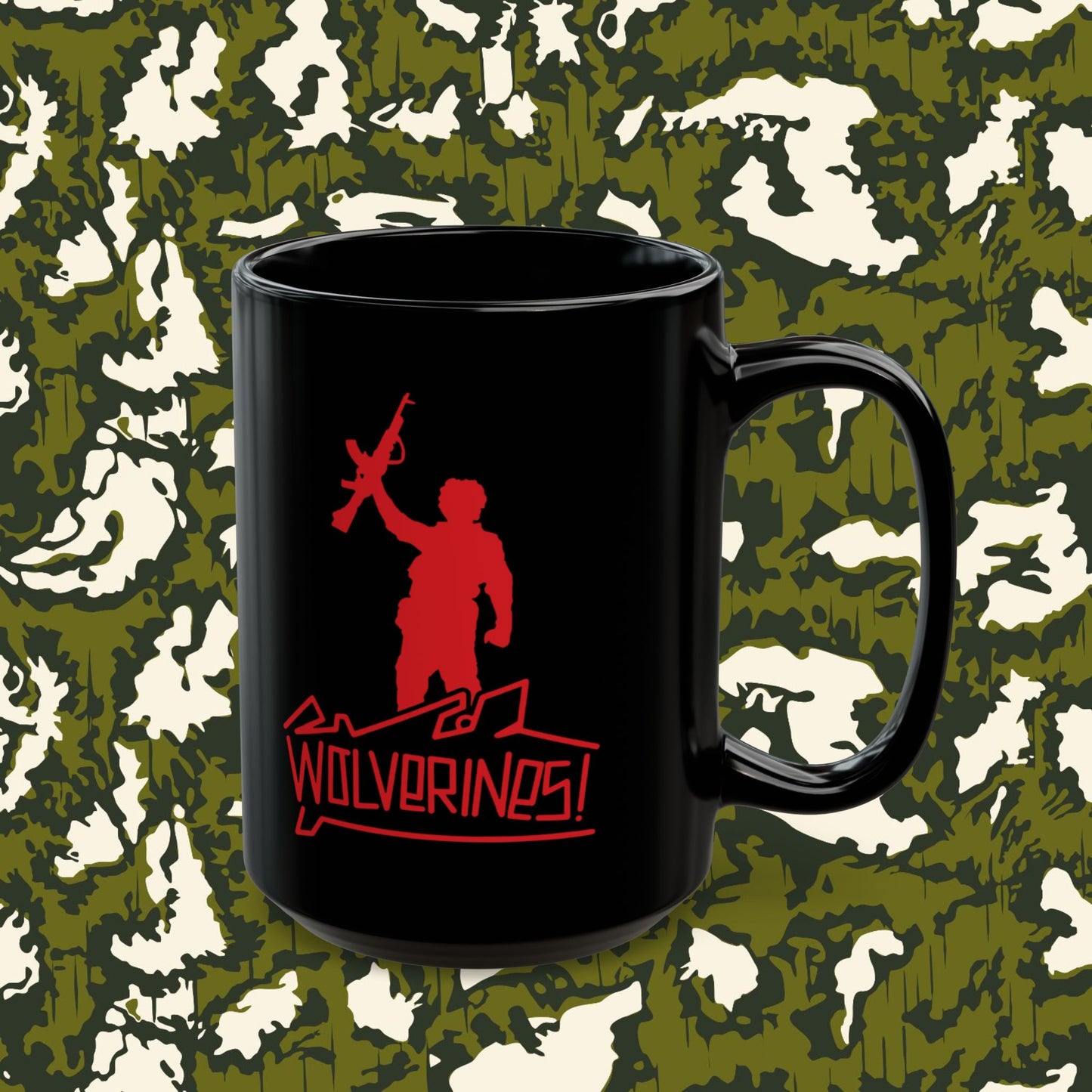 Wolverines Mug in midnight black; 11 or 15 oz