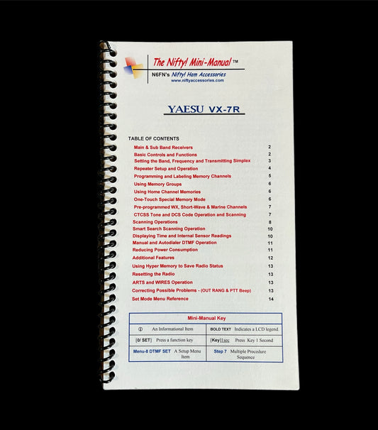 Yaesu VX7R quick reference manual New (Garage Sale Item)