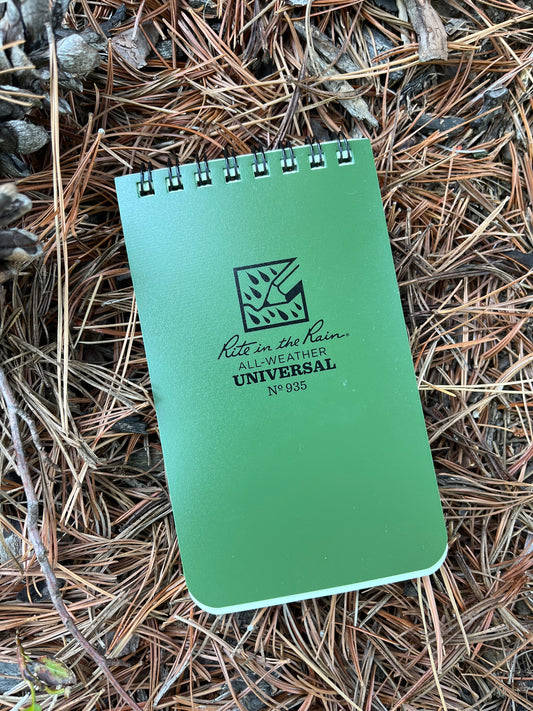 Rite in the Rain Weatherproof Top-Spiral Notebooks 3x5 (Multiple Color Options)