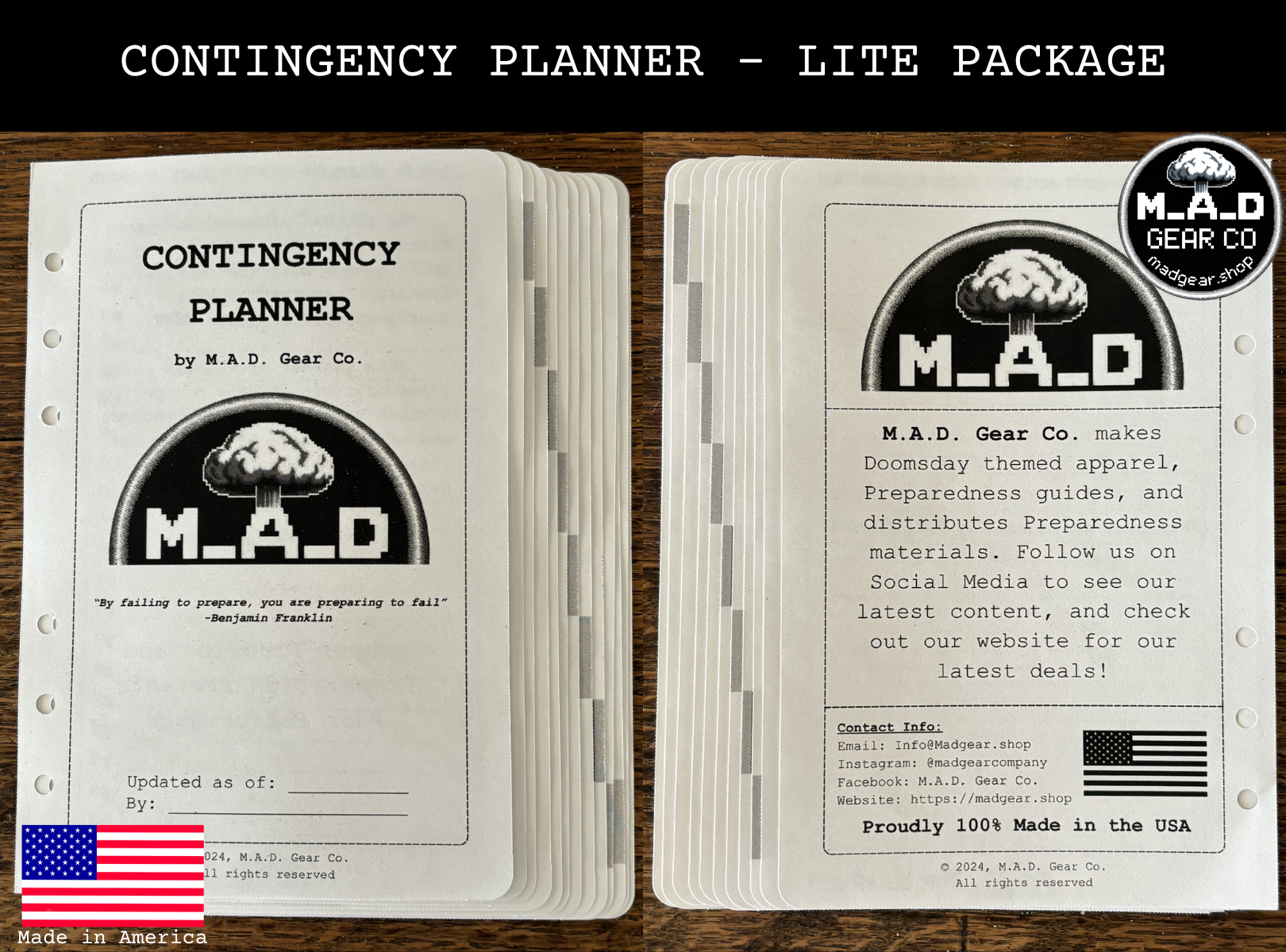 classic gear planner M.A.D. Gear Company Contingency Planner