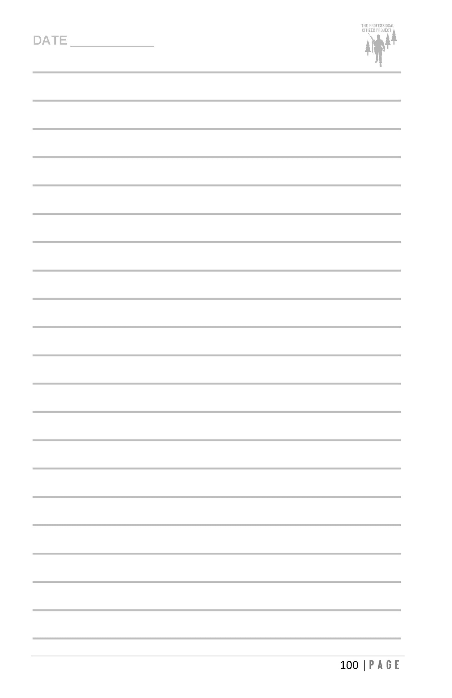 Professional Citizen Recon Notebook 5.5 x 8.5 (blank lined pages)