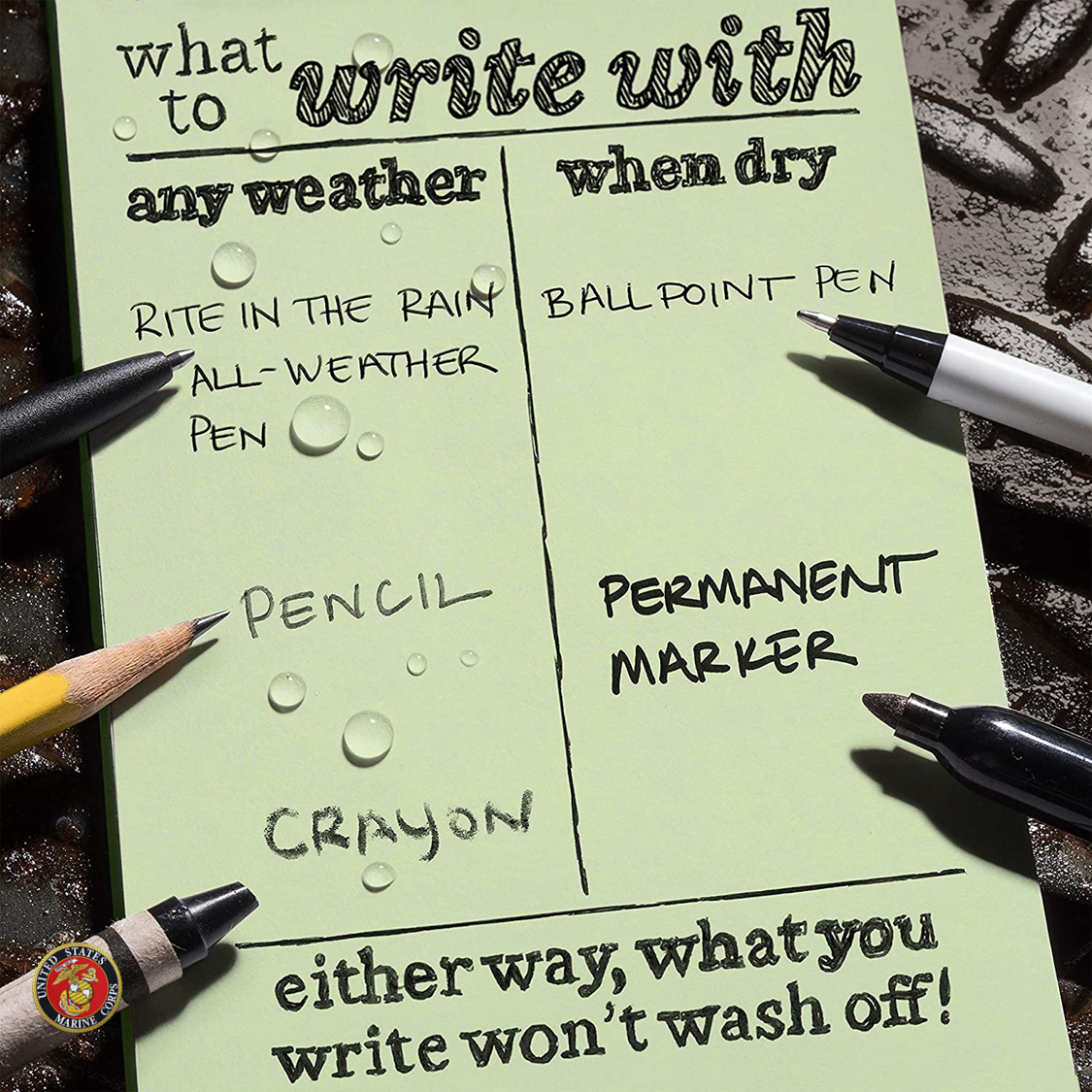 Rite in the Rain Weatherproof Top-Spiral Notebooks 3x5 (Multiple Color Options)