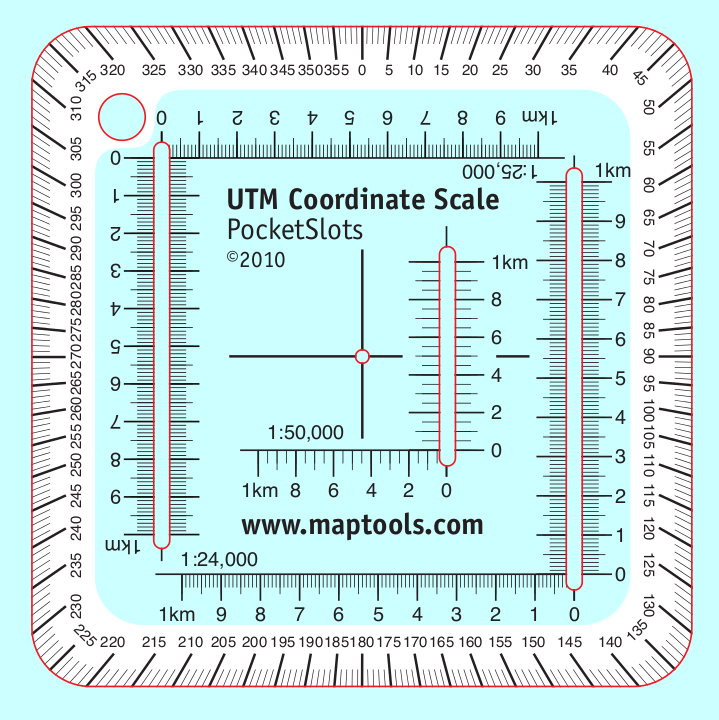 MapTools Pocket Sized UTM Slot Tool - Degrees
