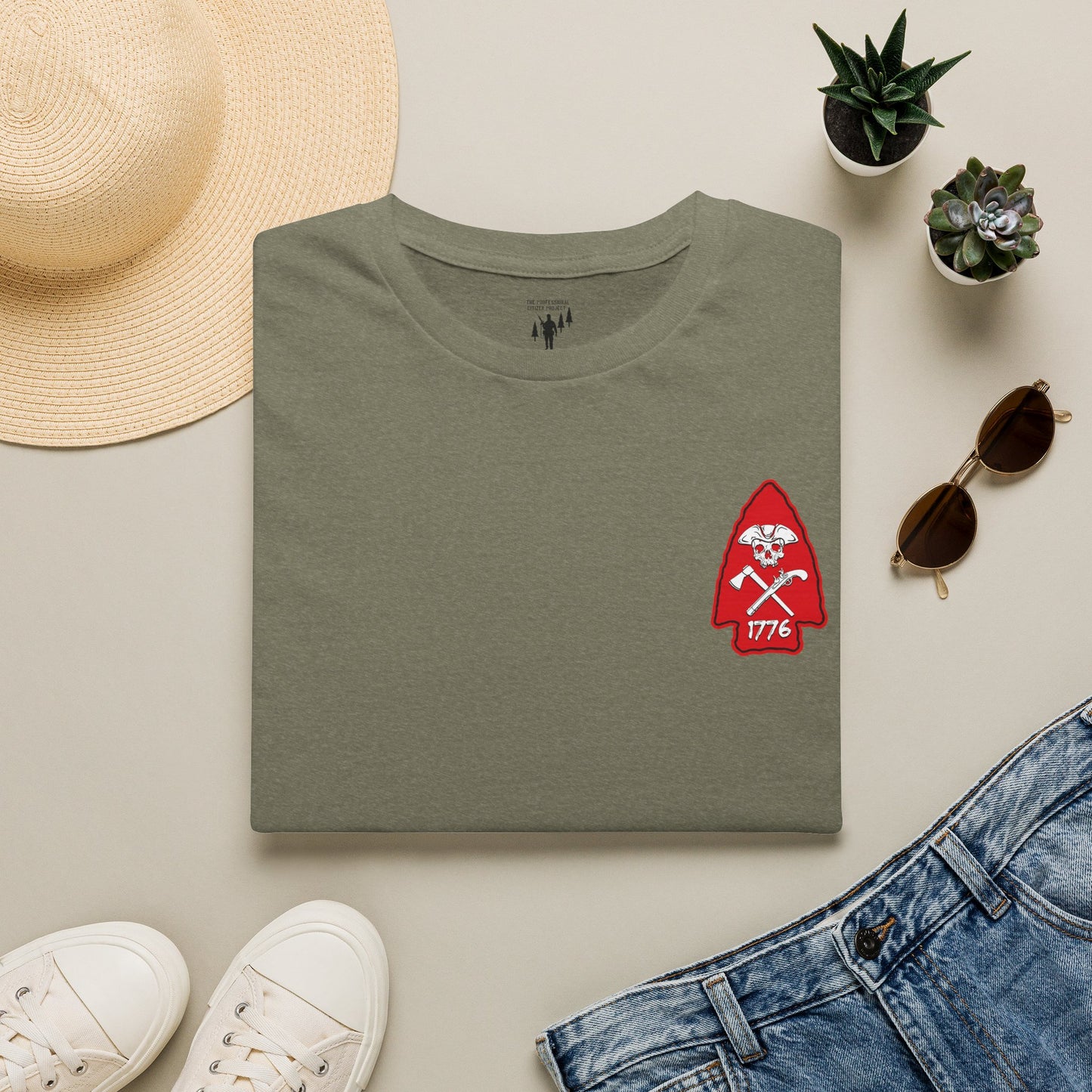 Rev War Arrowhead Left Chest Graphic T-Shirt