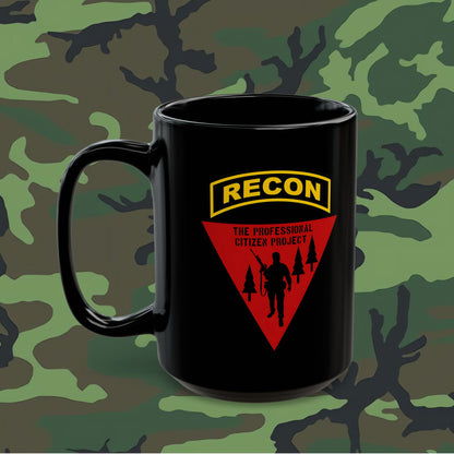 Pro Citizen Recon Coffee Mug in midnight black with full color tab; 11 or 15 oz