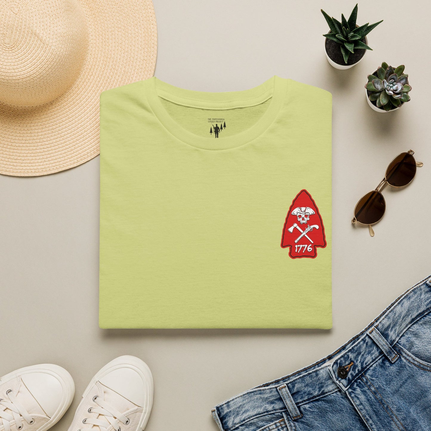 Rev War Arrowhead Left Chest Graphic T-Shirt