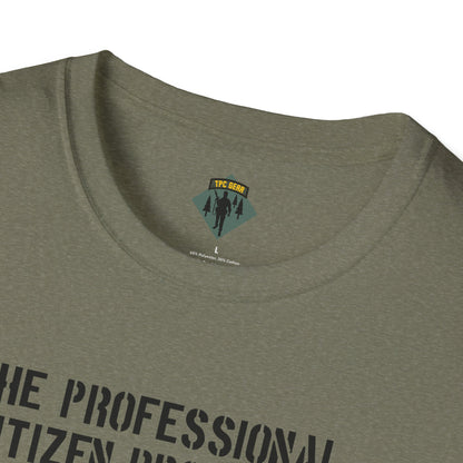 The Professional Citizen Project Unisex Softstyle T-Shirt (Large Front Graphic)