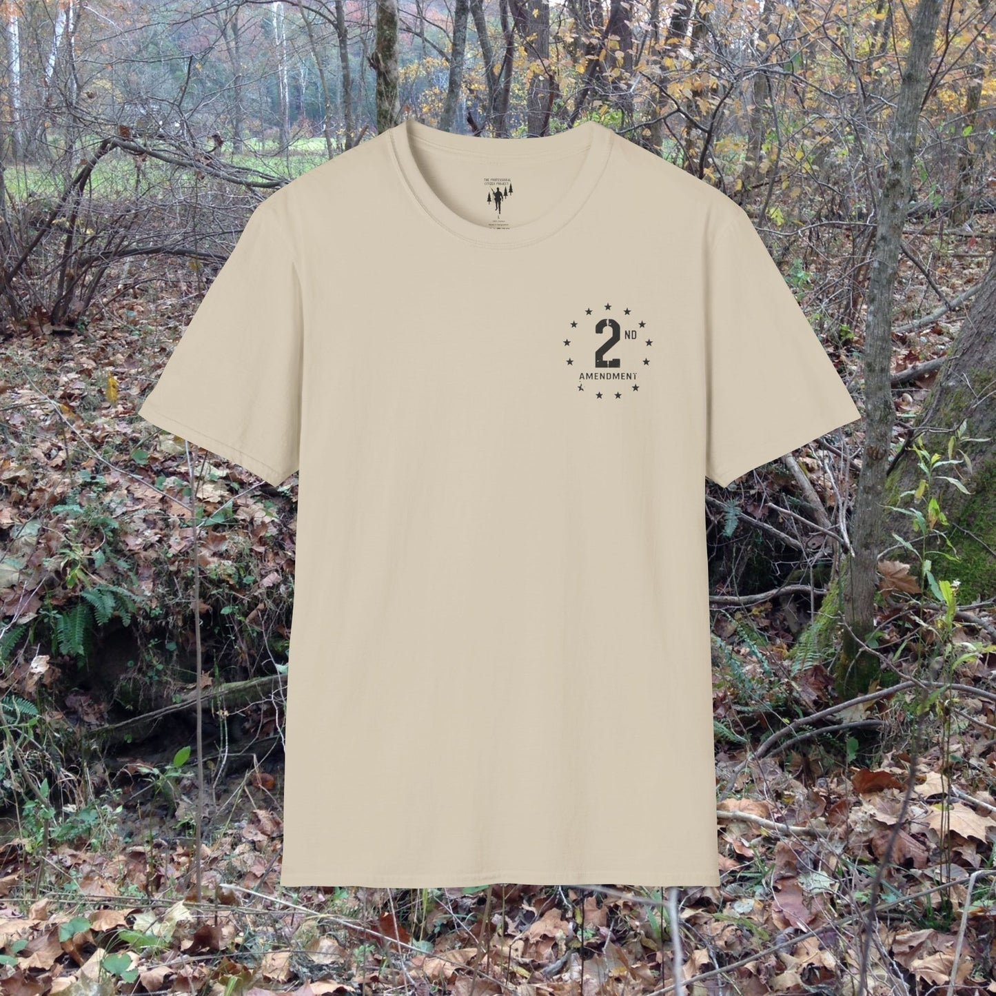 2nd Amendment Vintage Style Left Chest Graphic T-Shirt