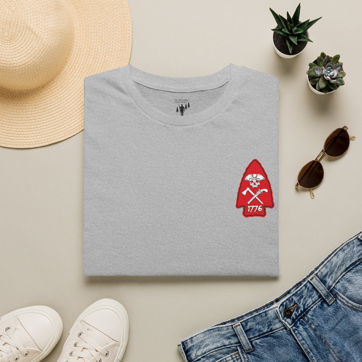 Rev War Arrowhead Left Chest Graphic T-Shirt