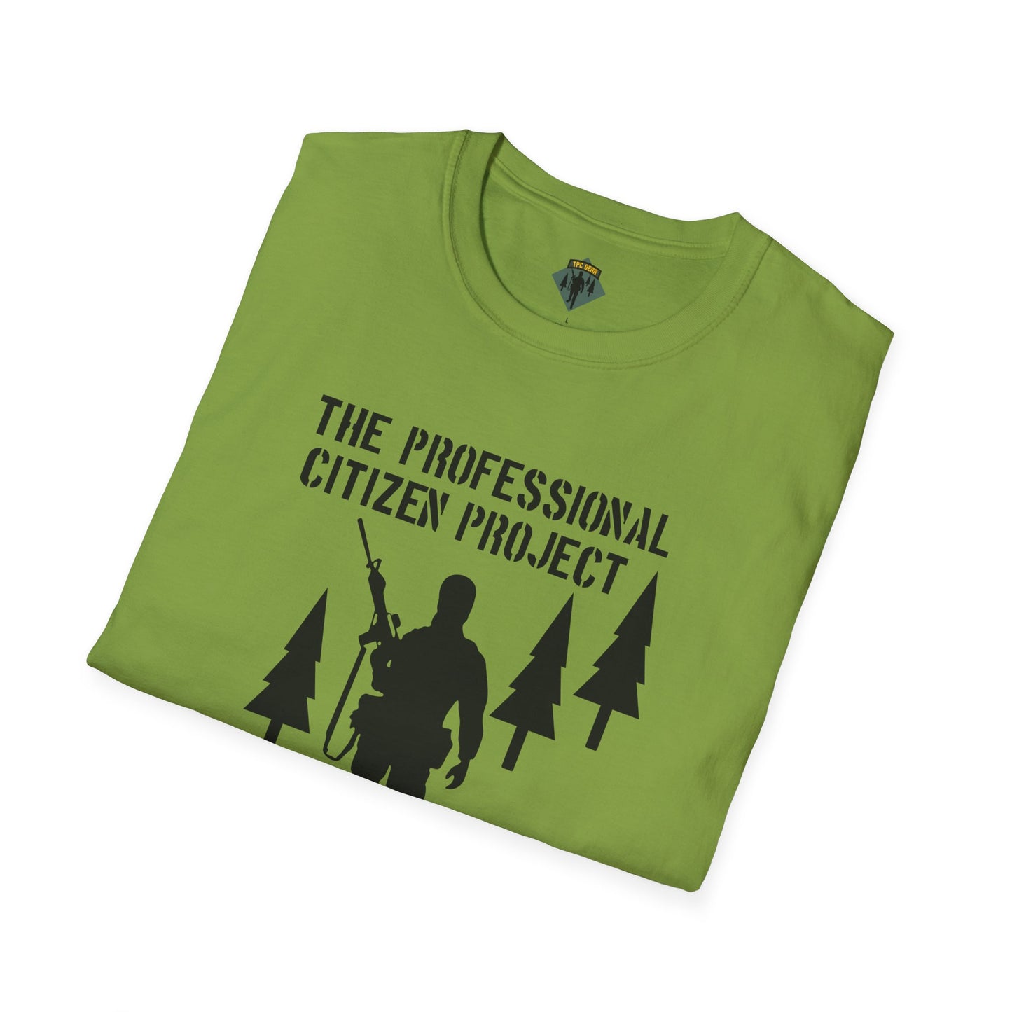 The Professional Citizen Project Unisex Softstyle T-Shirt (Large Front Graphic)