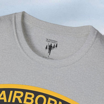 Airborne Wings and Tab Center Chest Graphic T-Shirt