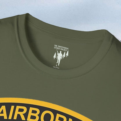 Airborne Wings and Tab Center Chest Graphic T-Shirt