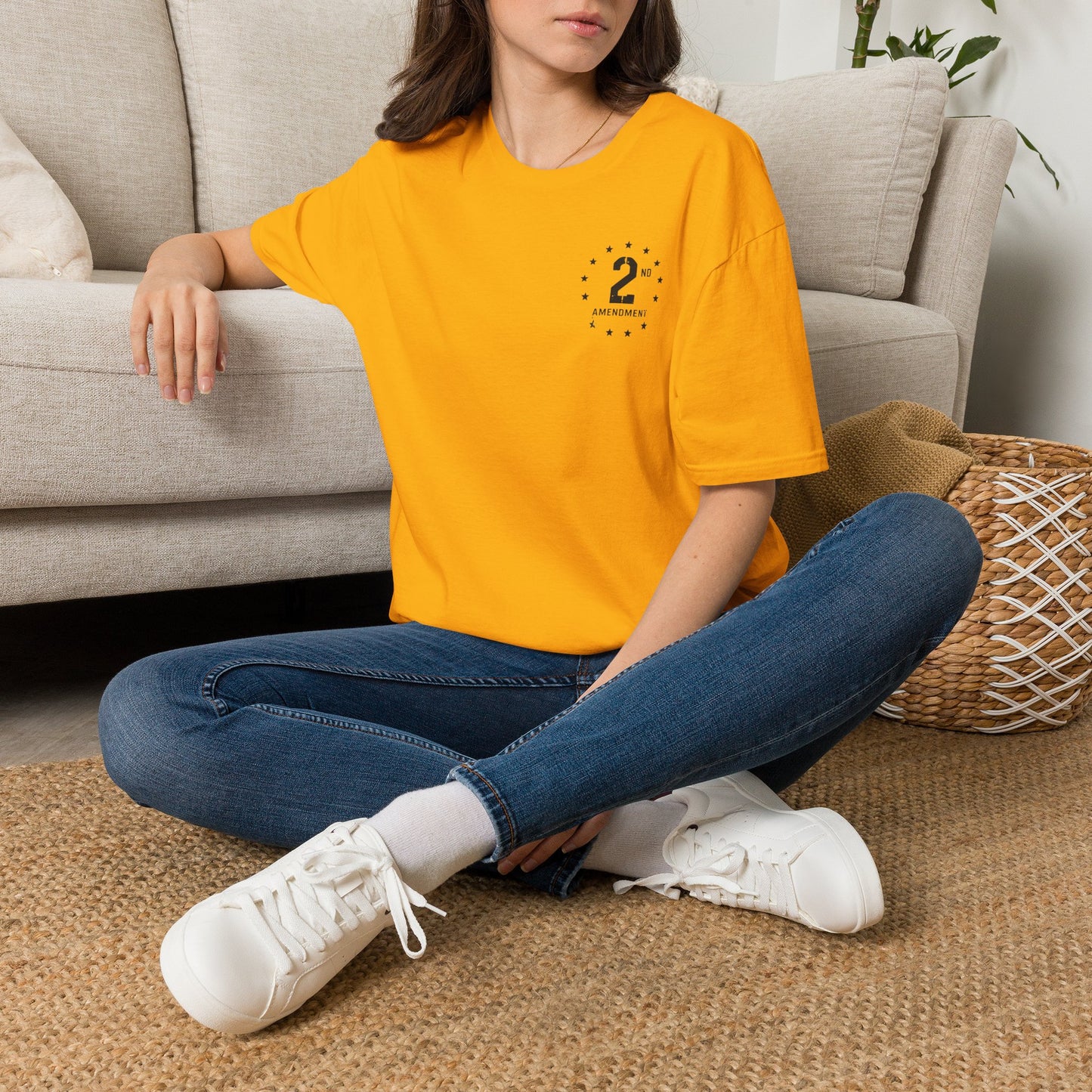 2nd Amendment Vintage Style Left Chest Graphic T-Shirt