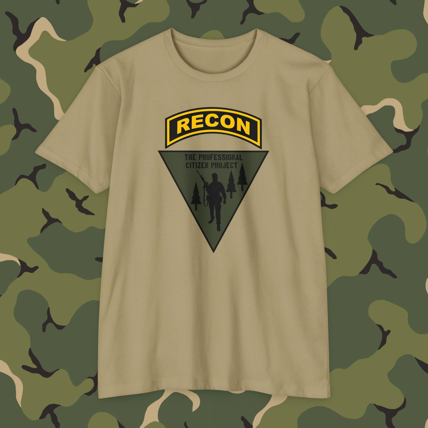 Pro Citizen Project Recon T-Shirt (black and gold tab front print)