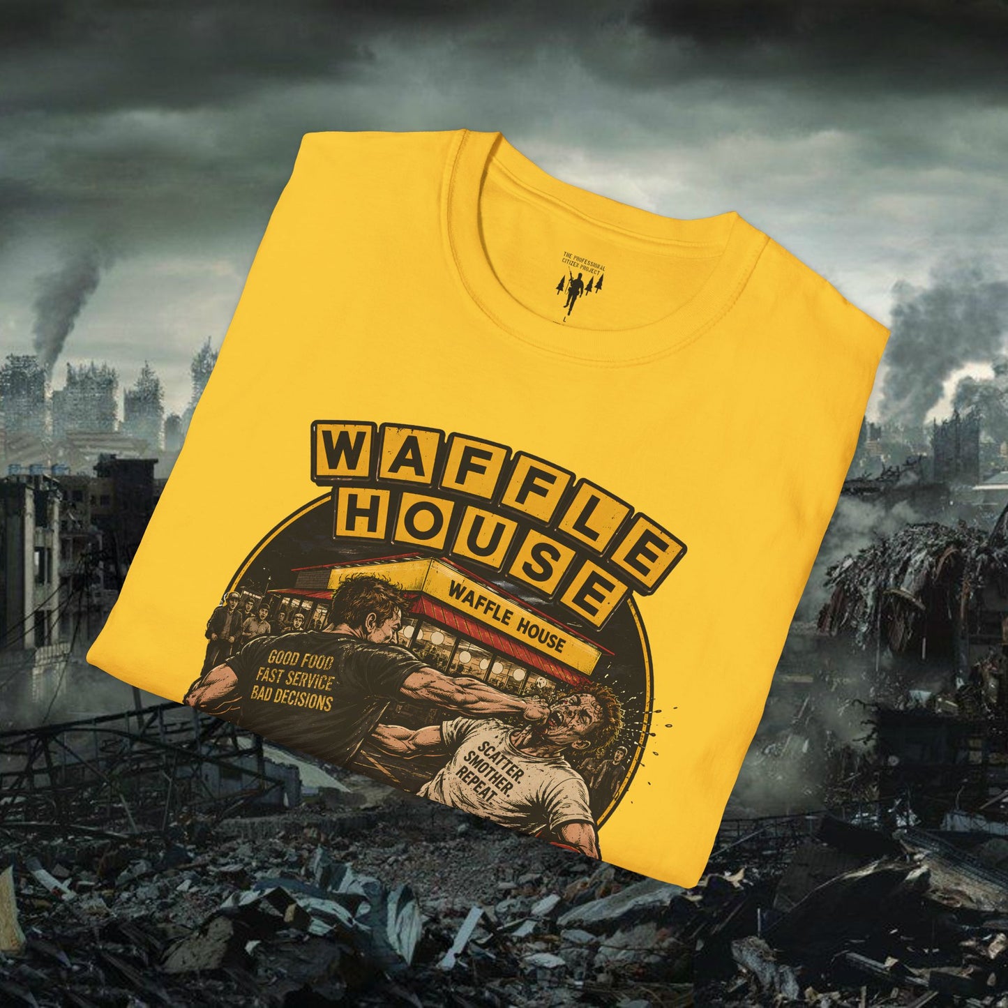 Waffle House Fight Club Graphic T-Shirt