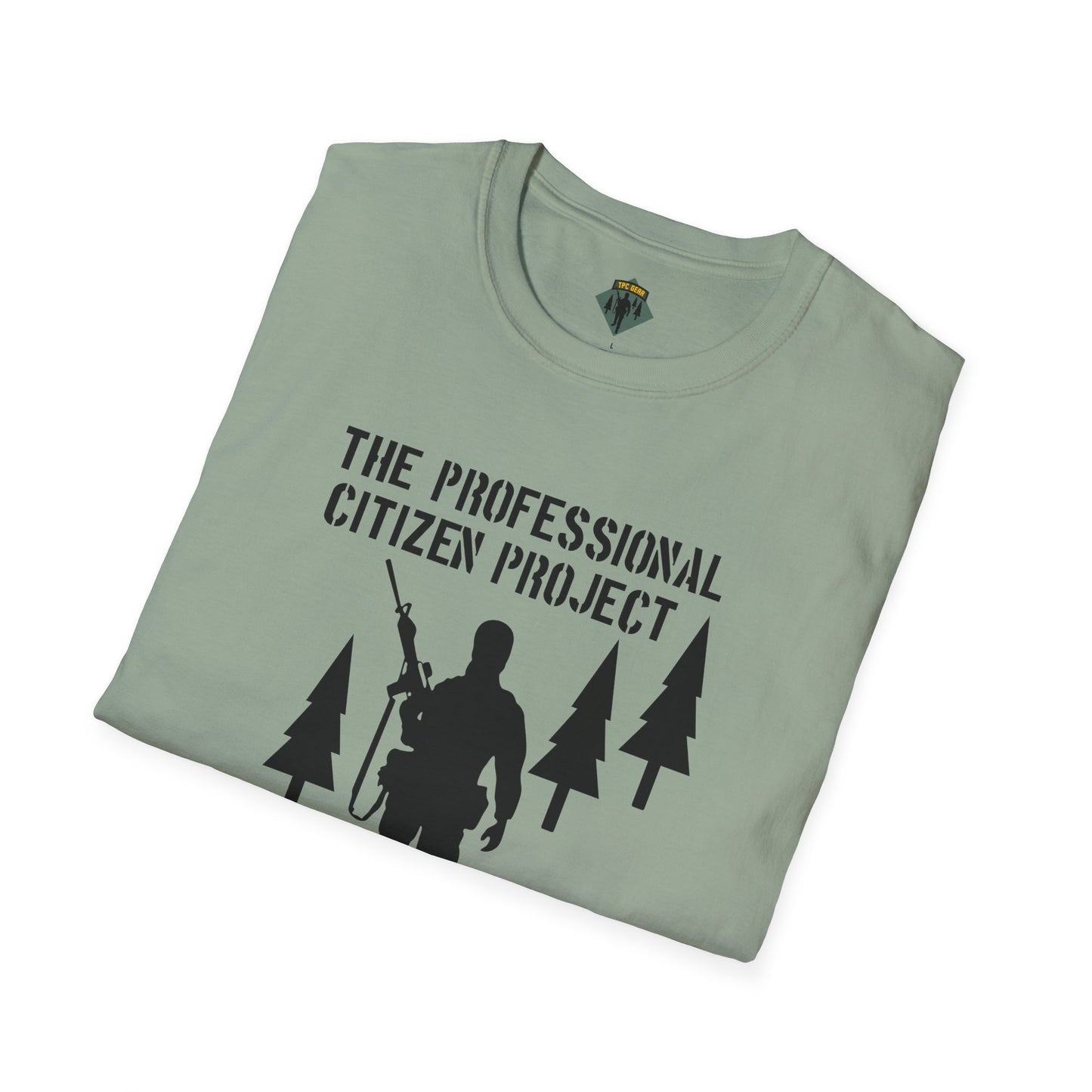 The Professional Citizen Project Unisex Softstyle T-Shirt (Large Front Graphic)