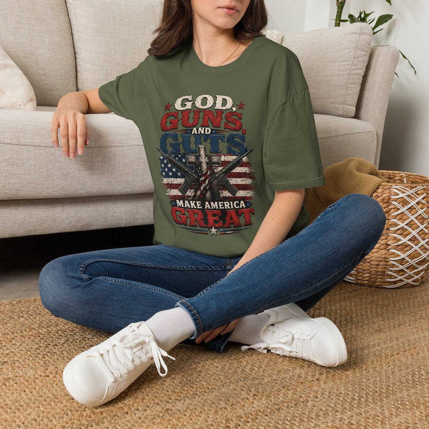 God, guns, and guts Graphic T-Shirt