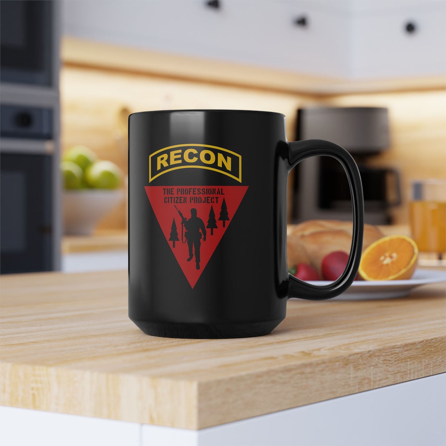 Pro Citizen Recon Coffee Mug in midnight black with full color tab; 11 or 15 oz