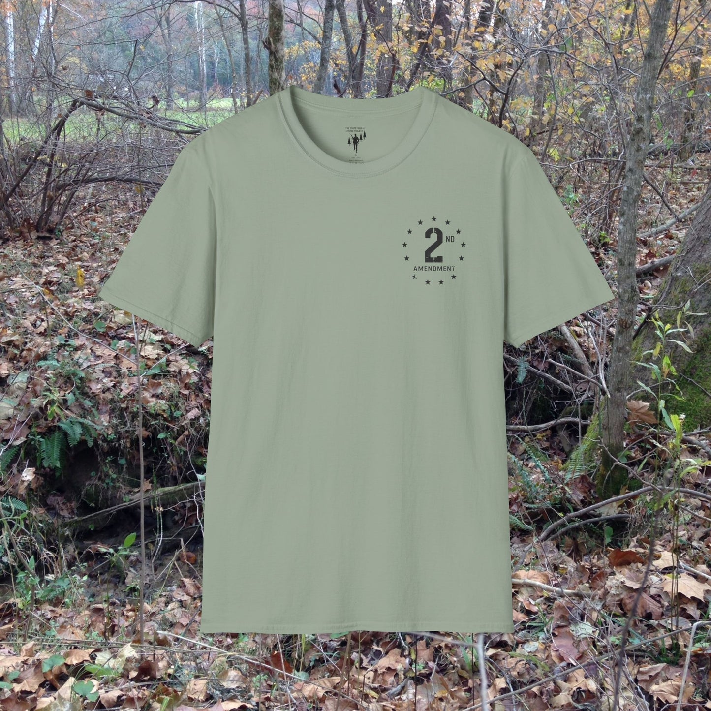 2nd Amendment Vintage Style Left Chest Graphic T-Shirt