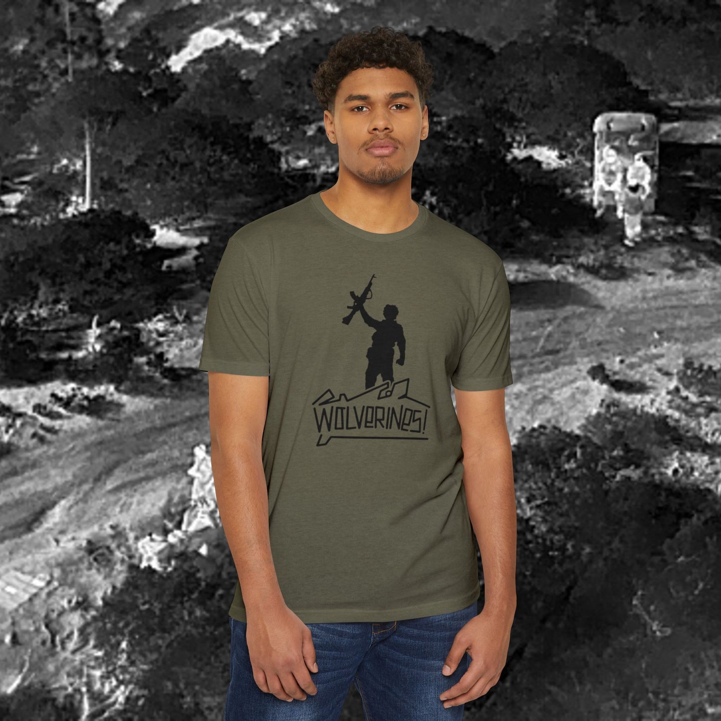 TPC Project  Recon Wolverines T-Shirt Black Graphic (front side)