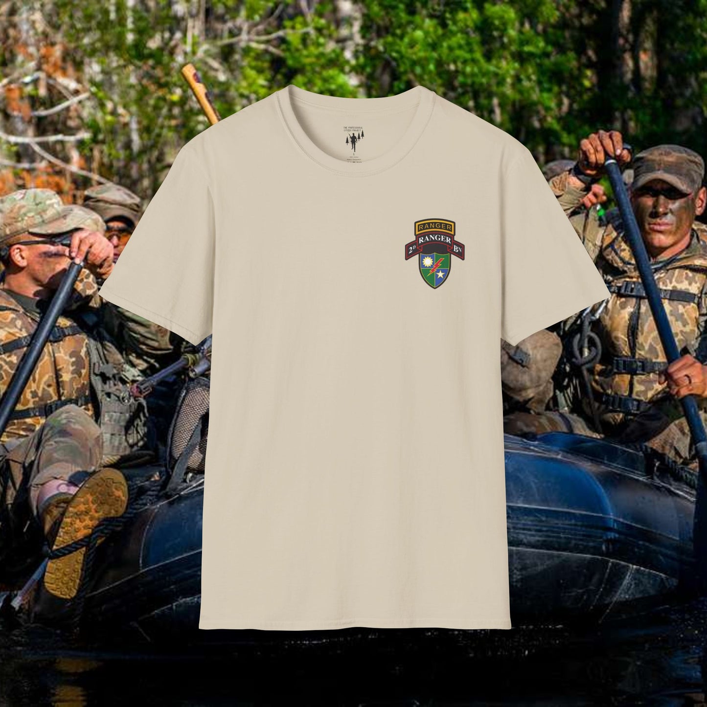 Second Ranger Battalion Left Chest Graphic T-Shirt