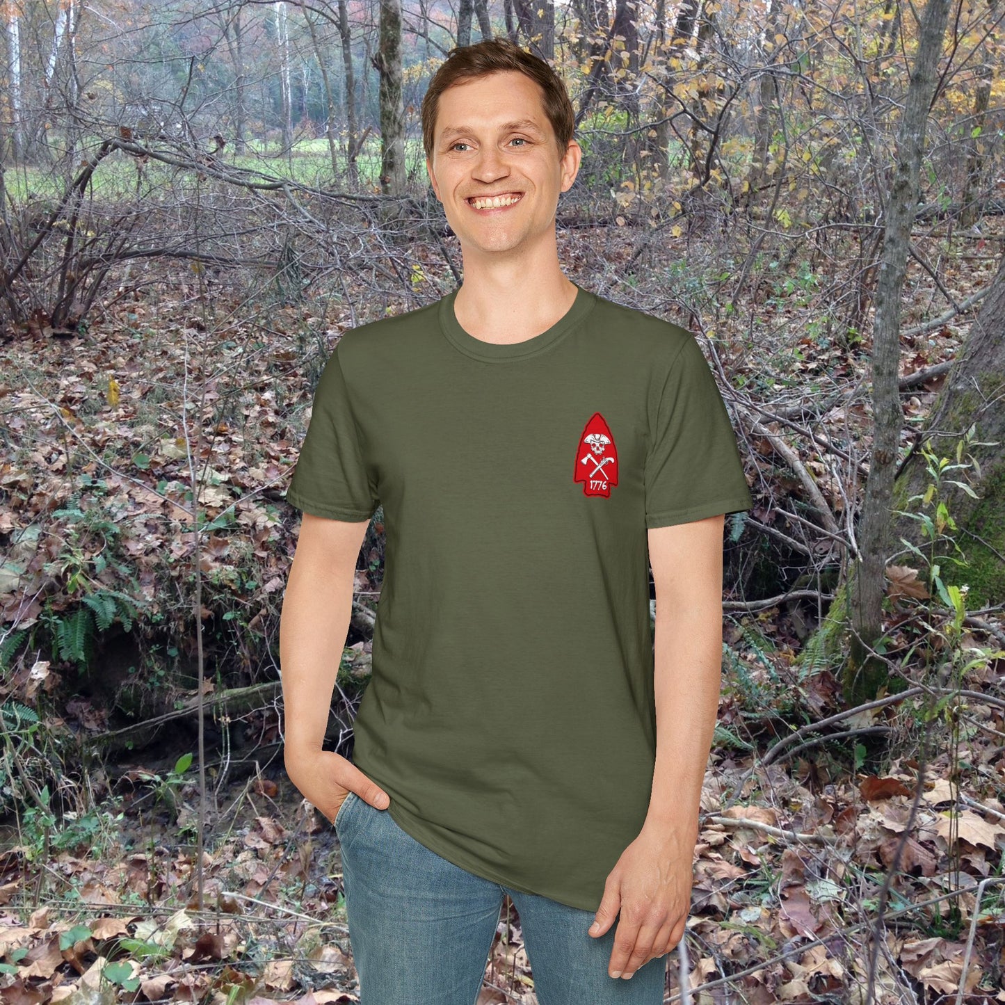 Rev War Arrowhead Left Chest Graphic T-Shirt