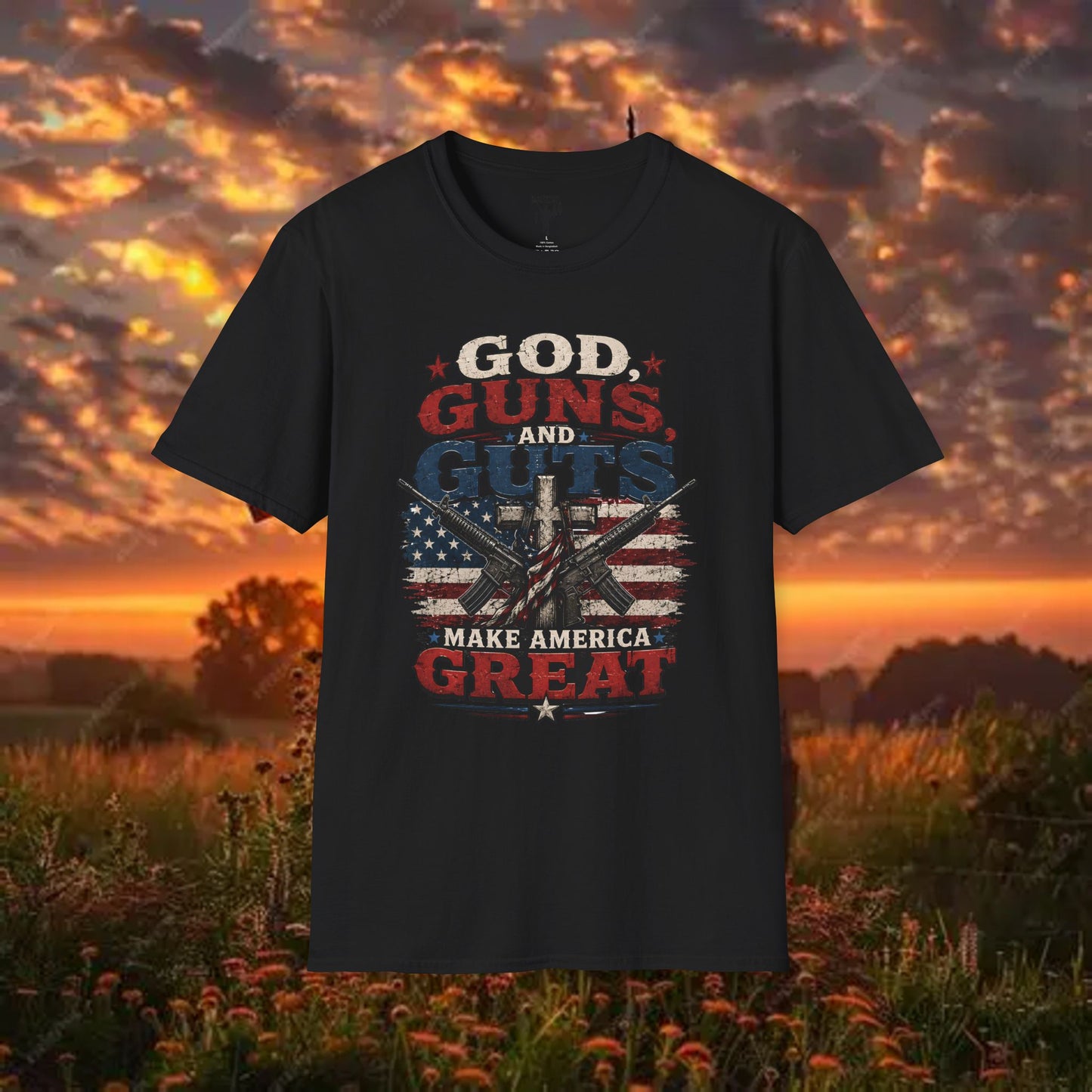 God, guns, and guts Graphic T-Shirt
