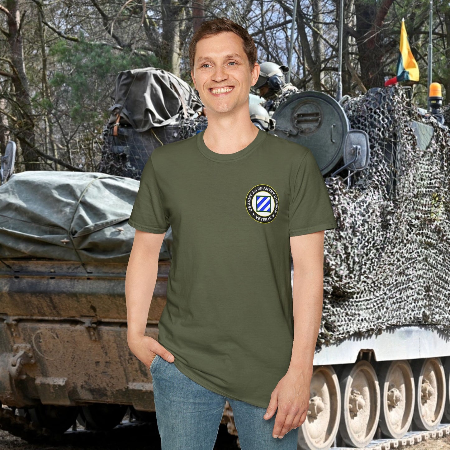 3 ID Veteran Left Chest Graphic T-Shirt