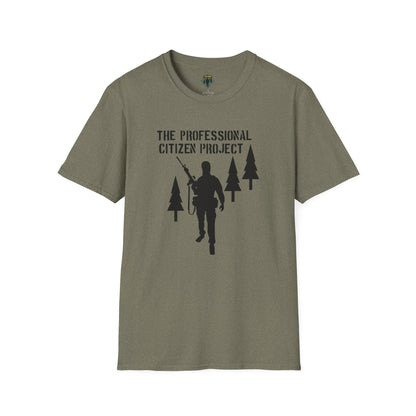 The Professional Citizen Project Unisex Softstyle T-Shirt (Large Front Graphic)