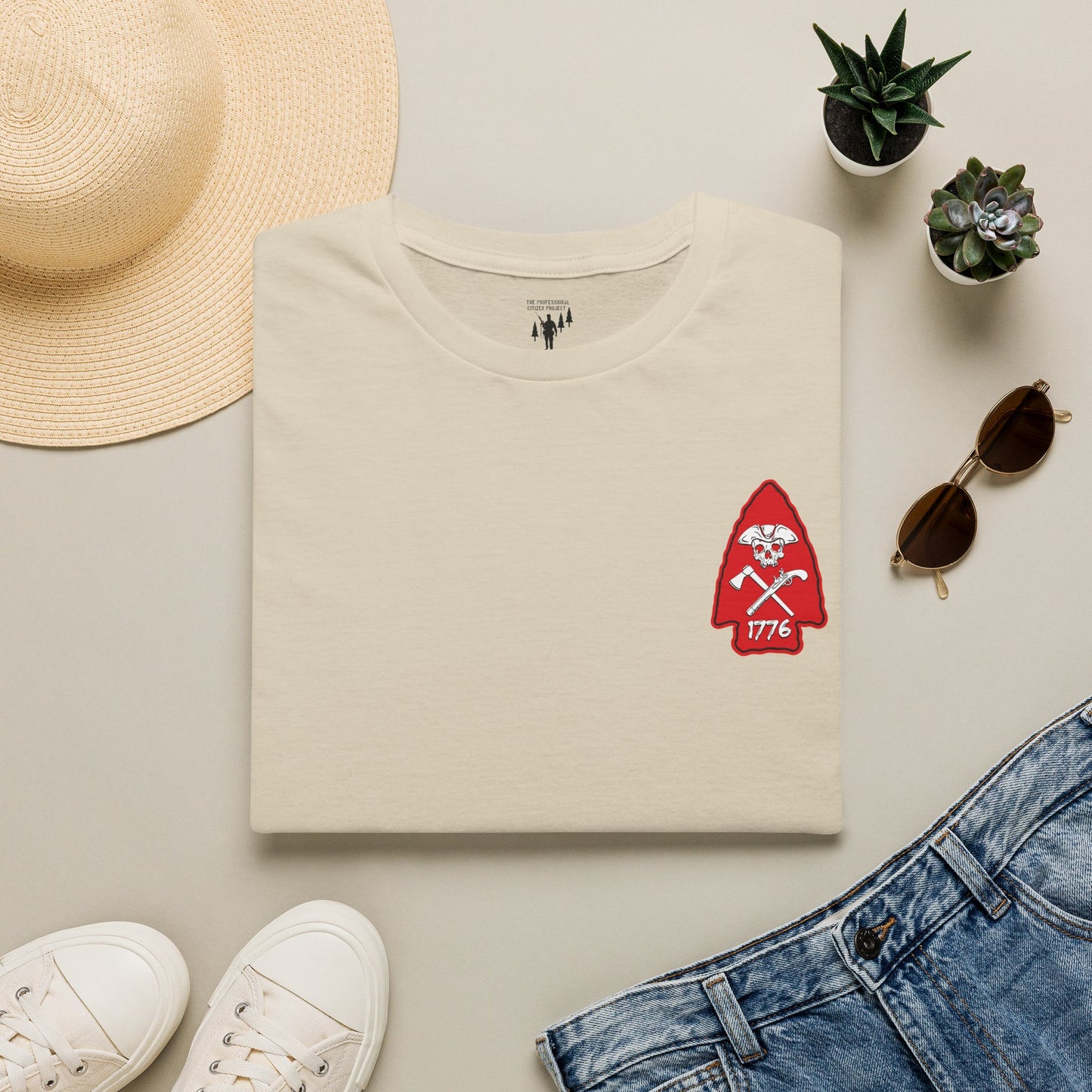 Rev War Arrowhead Left Chest Graphic T-Shirt