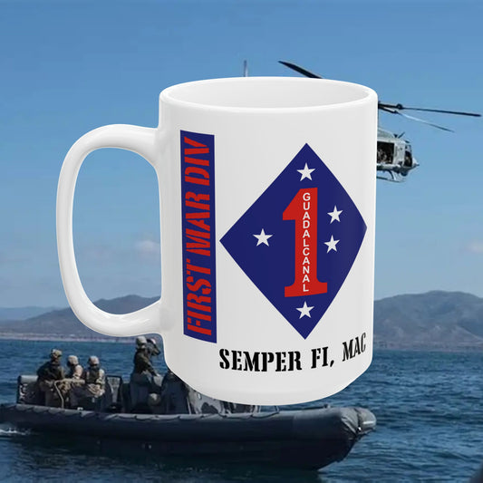 First Marine Division Ceramic Coffee Mug