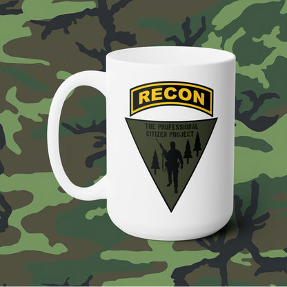 Recon Coffee Mug Black and Gold 15oz