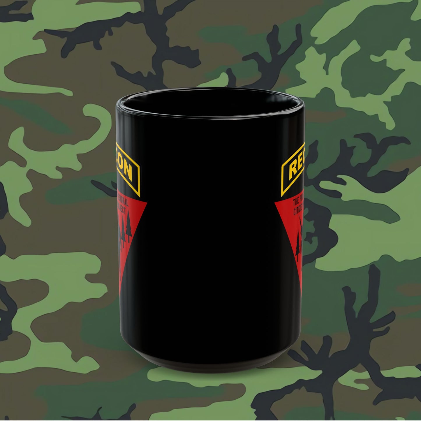 Pro Citizen Recon Coffee Mug in midnight black with full color tab; 11 or 15 oz