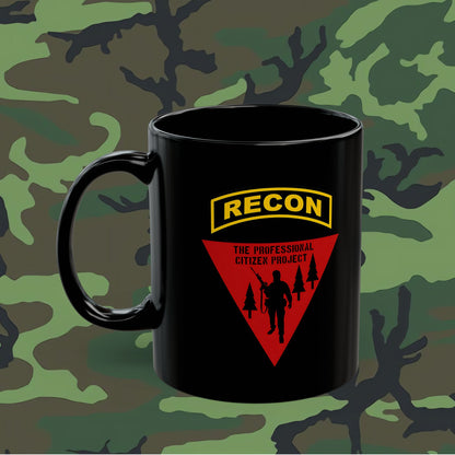 Pro Citizen Recon Coffee Mug in midnight black with full color tab; 11 or 15 oz