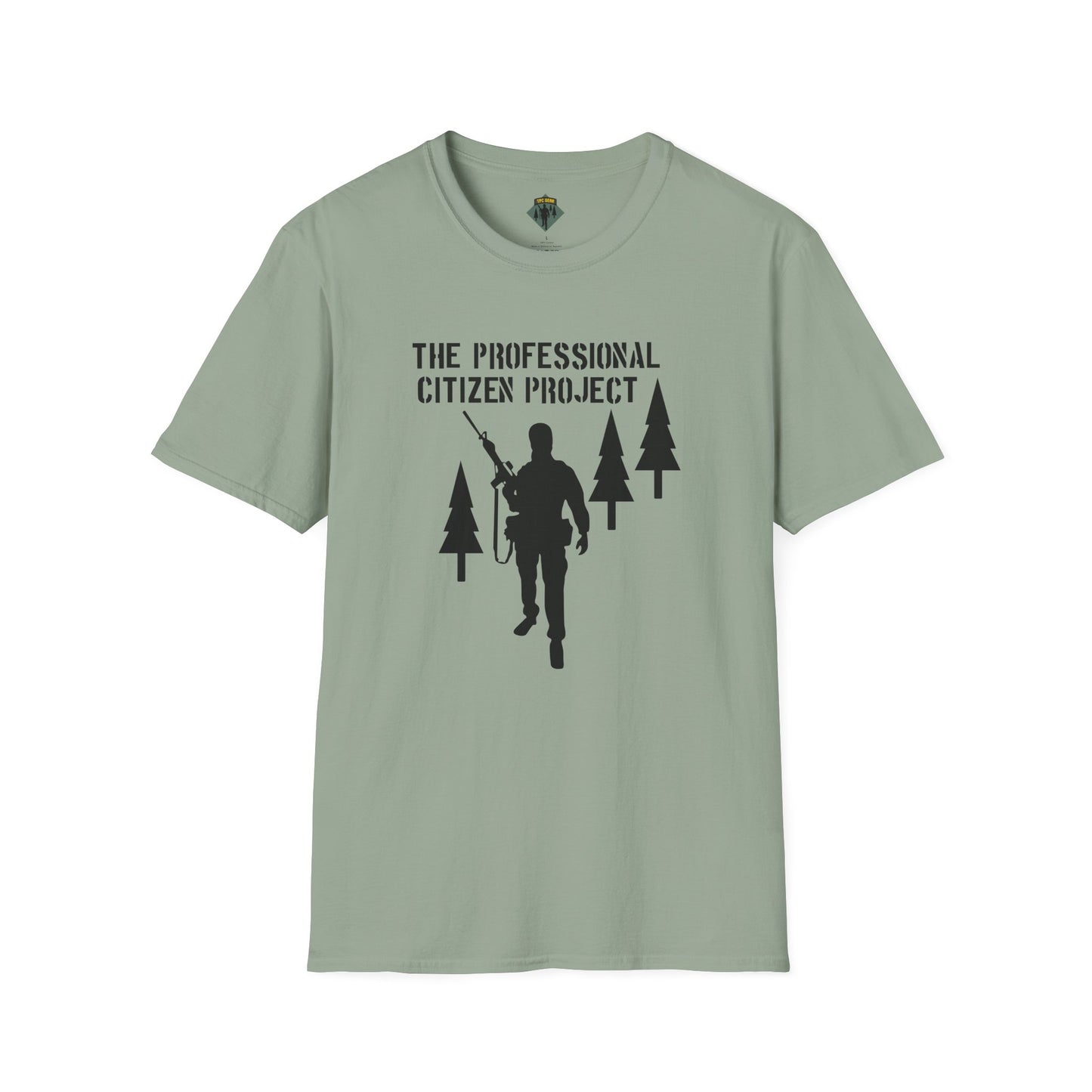 The Professional Citizen Project Unisex Softstyle T-Shirt (Large Front Graphic)