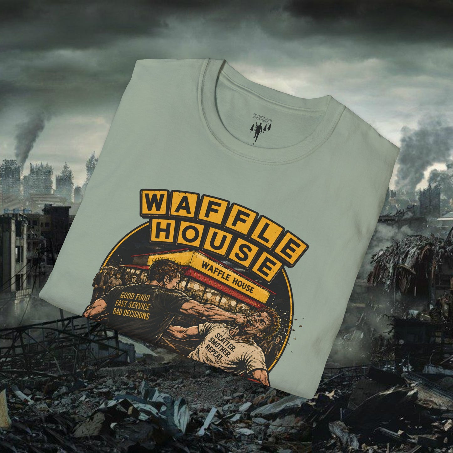 Waffle House Fight Club Graphic T-Shirt