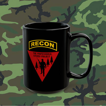 Pro Citizen Recon Coffee Mug in midnight black with full color tab; 11 or 15 oz