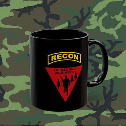 Pro Citizen Recon Coffee Mug in midnight black with full color tab; 11 or 15 oz