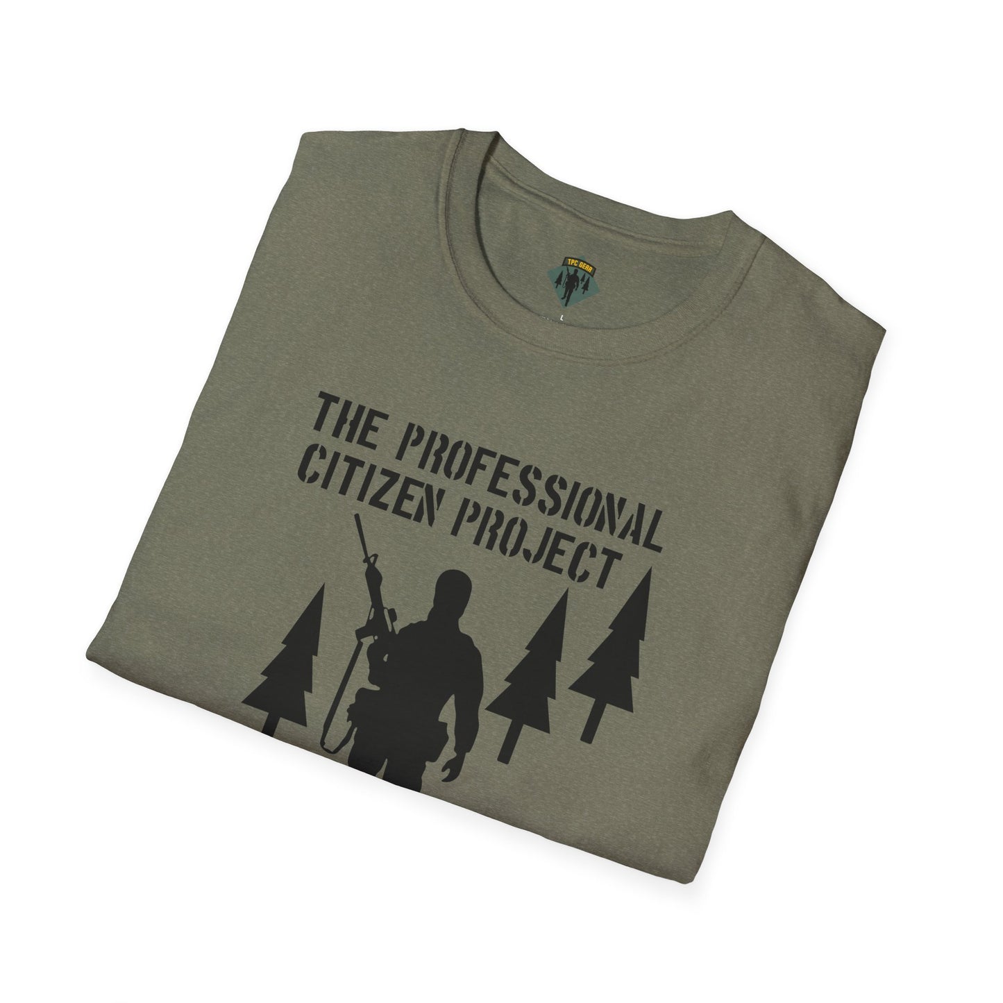 The Professional Citizen Project Unisex Softstyle T-Shirt (Large Front Graphic)